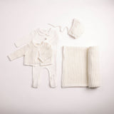 Bee & Dee Linen Delicata Ensemble Footie Set
