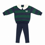 Teela Green/Blue Stripe Set
