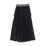 Valentina Black Canvas Cargo Skirt