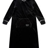 Teela Black Velour Nightgown
