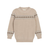 Looms Taupe Fair Isle Collection Sweater
