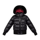 Ellabee Black Cherry Celine Bomber Down Coat