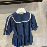 Noma Blue Edge Stitching Dress