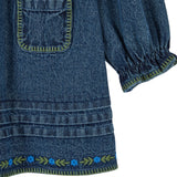 Emile Et Ida Denim Embroidered Dress