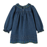 Emile Et Ida Denim Embroidered Dress