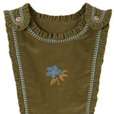 Emile Et Ida Pistache Velvet Embroidered Jumper