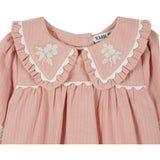 Emile Et Ida Pink Embroidered Romper