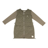 Crew Green Lyla Quilted Dress