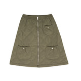 Crew Green Lyla Quilted Skirt