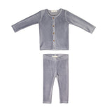 Crew Grey Gia Velour Rib Set