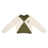 Crew Green Gia Colorblock Sweatshirt