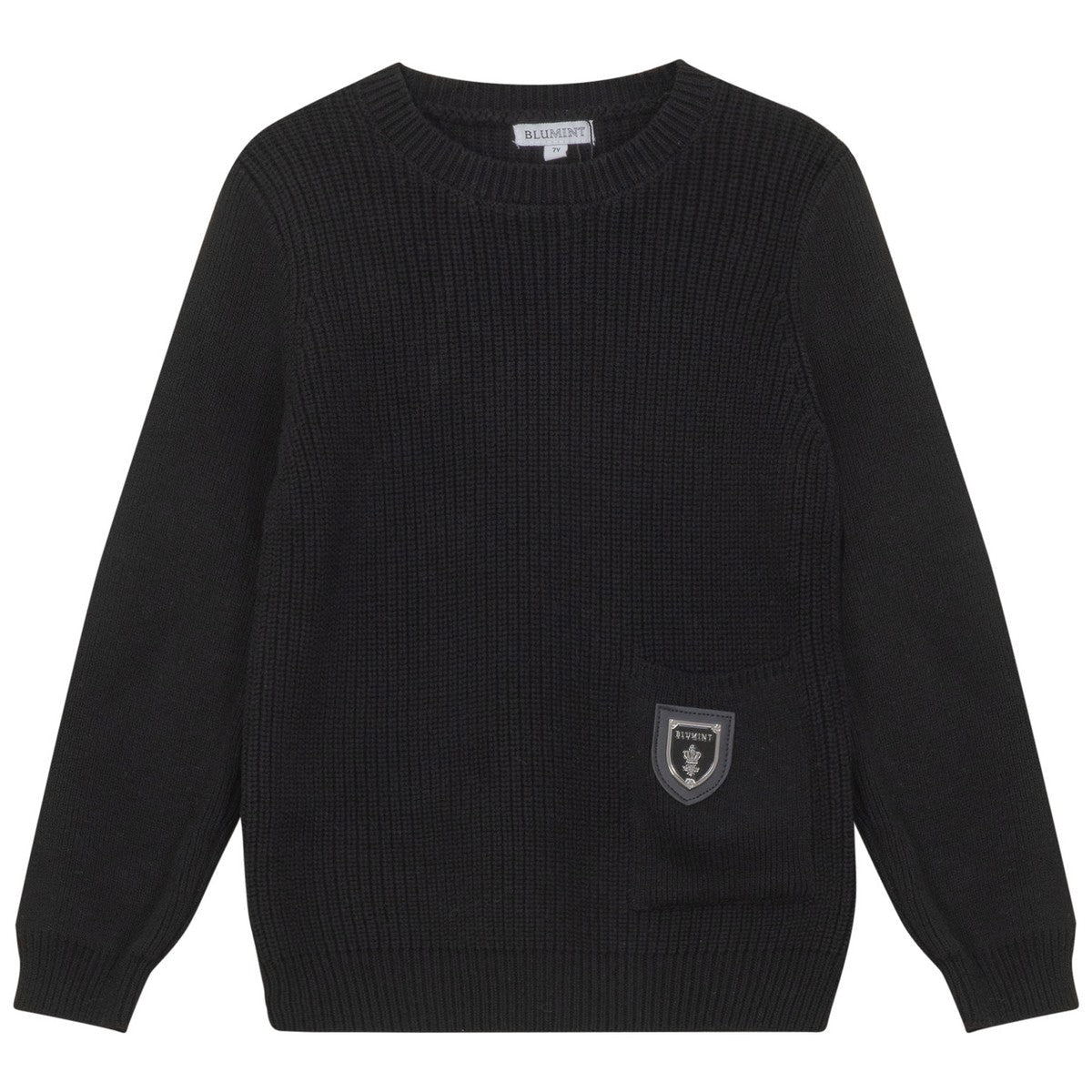 Blumint Black Crest Embellished Sweater