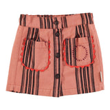 Piupiuchick Pink/Black Stripe Skirt
