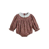 C'era Una Volta Burgundy Flower Frances Romper