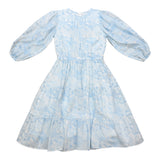 Alitsa Blue Print Tiered Dress