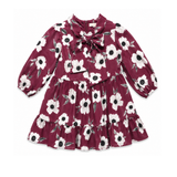 Alitsa Burgundy Floral Dress