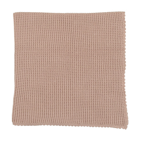 Analogie Blush Waffle Knit Blanket