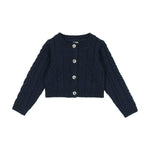 Analogie Navy Cable Knit Cardigan