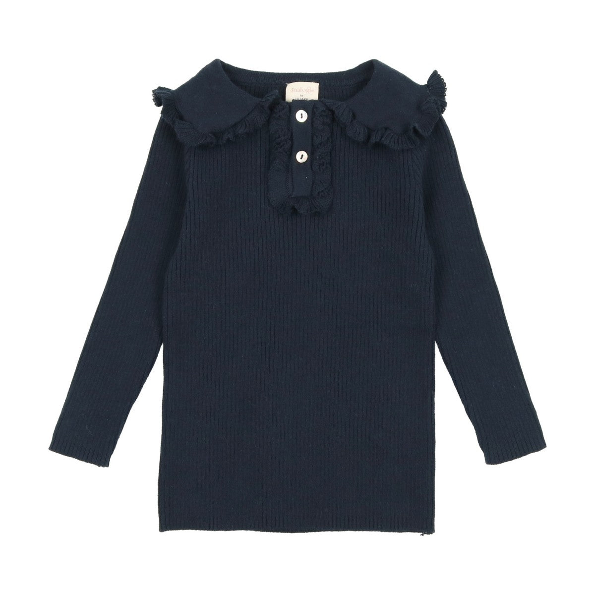 Analogie Navy Girls Knit Polo Sweater