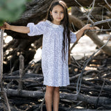 Analogie Clear Blue Mountain Meadows 3/4 Sleeve Dress