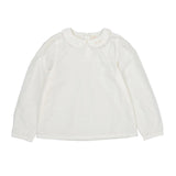 Analogie Cream Embroidered Collared Blouse