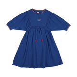 Analogie Electric Blue Outer Field 3/4 Sleeve Dress