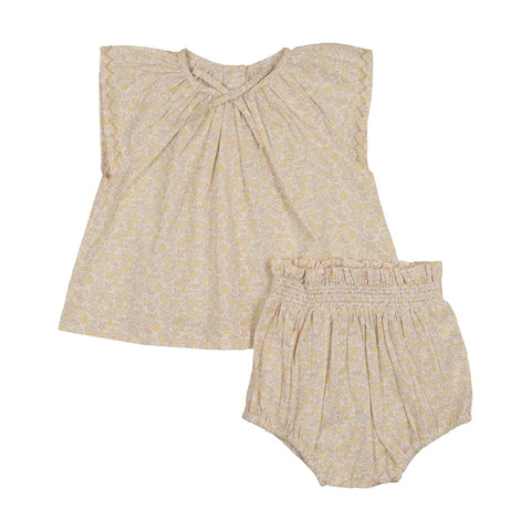 Analogie Sunny Blossom Flutter Romper - Yellow