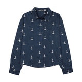 Urban Edge Navy Denim Anchor Shirt