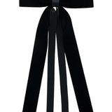 Project 6 Black Arabesque Velvet Large Clip