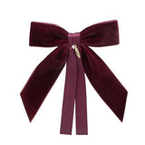 Project 6 Burgundy Wine Arabesque Velvet Small Clip