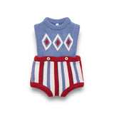 Birinit Petit Argyle Knit Romper