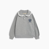 The New Society Mid Grey Ash Polo Sweatshirt