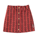 Piupiuchick Burgundy Floral Skirt