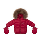 Ellabee Raspberry Raccoon Bella Enfant Down Coat