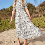 Pashmini Spotted Riley Smocked Waist Maxi