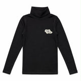 Parni Black Solid Turtleneck