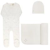 Elys And Co Ivory Embroidered Floral Velour Take Me Home Set
