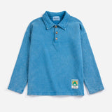 Bobo Choses Blue Beast Tag Polo Sweatshirt