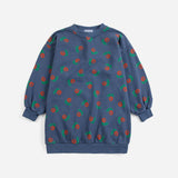 Bobo Choses Navy Stamp Bloom Sweatshirt Dress