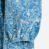 Bobo Choses Blue Sketchy Flowers Corduroy Dress