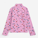 Bobo Choses Pink Blossom Turtleneck