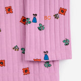Bobo Choses Pink Blossom Turtleneck