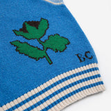 Bobo Choses Blue Blossom Knitted Vest