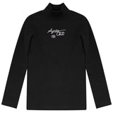 Calla Lili Black/Purple Apres Chic Mockneck
