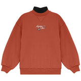 Calla Lili Rust Mockneck Sweatshirt