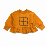 Rooie Caramel/Black Ruffle Sweatshirt