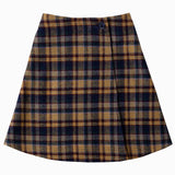 Cottier Multi Aria Plaid Wrap Skirt