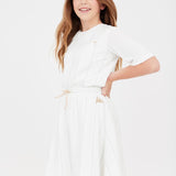 Crew White Palm Quilted Skirt