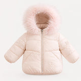 Scotch Bonnet Pink Embroidered Down Coat