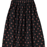 Piupiuchick Black Floral Skirt